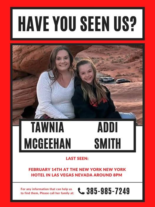 Tawnia McGeehan and Addi Smith Rio Murder-Suicide: Missing Utah Mother and Daughter Found Dead in Las Vegas Hotel
